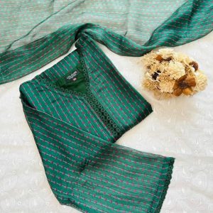 Teal charm kurti