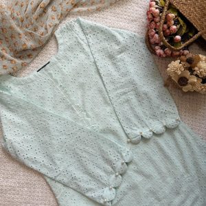 pastel chickenkari kurti