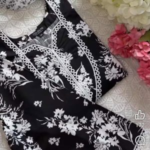 blacky flower kurti