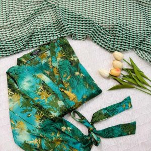 Green tropical kurti