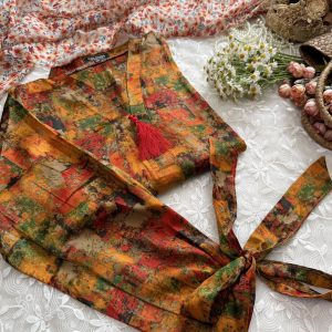 Golden sunset kurti