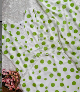 Lime dot kurti