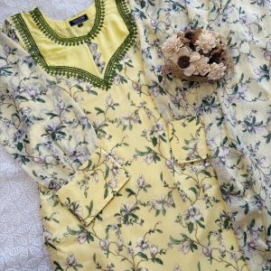 Custard Leaf Kurti