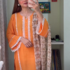 Plain orange kurti