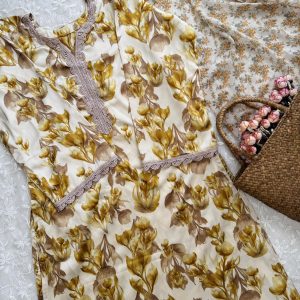 Golden leaf kurti