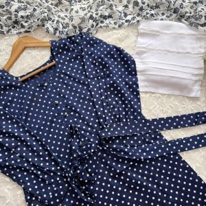 Blue dotted kurti