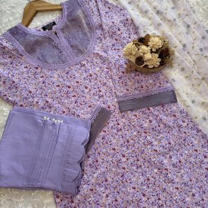 Lilac meadow kurti