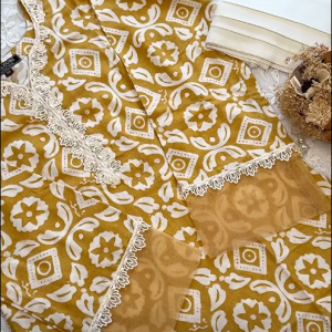 Mustard creamy kurti