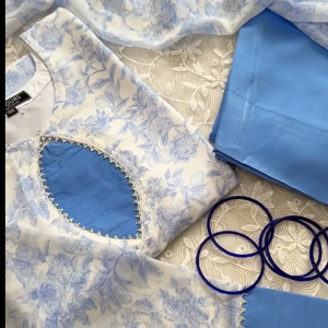 Sky Flower Kurti