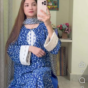cobalt floral kurti