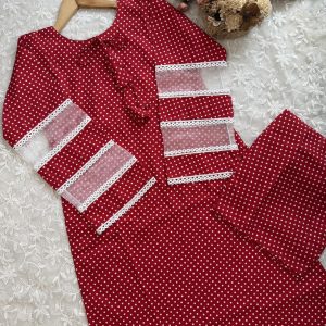 Red White Dot Co-ords