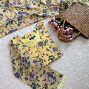 Purple Yellow Kurti