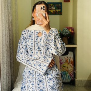 White Blue Floral Co-ords