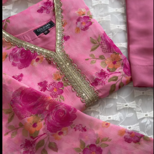 pink peony kurti