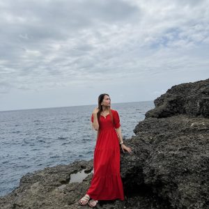 Red gown