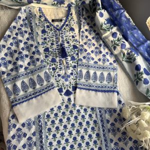 Blue flower 3pc
