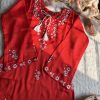 Red Embroidery Kurti