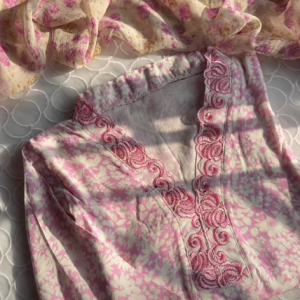 Baby Pink Floral Kurti