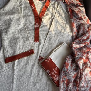 Creamy chickenkari kurti