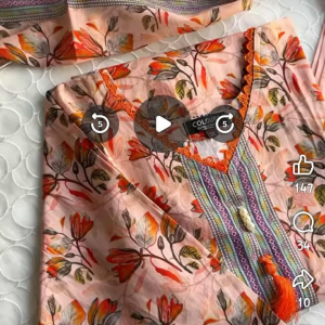 orange flower 3pc