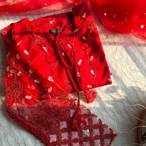 Red Borfi Kurti