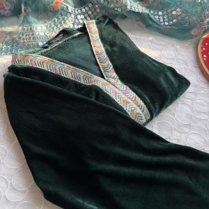 Green Velvet Kurti