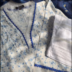 Blue lace kurti