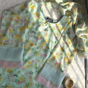 Minty floral kurti