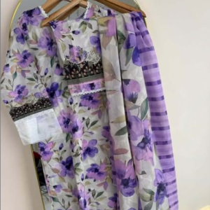 Purple print 3 pc