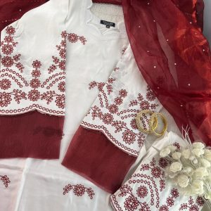 white nokshi co-ords