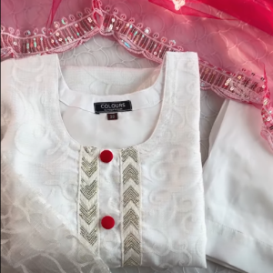 White Tissue lace kurti