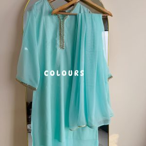 Sky blue 3 piece
