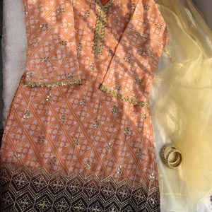 Orange Gold Kurti