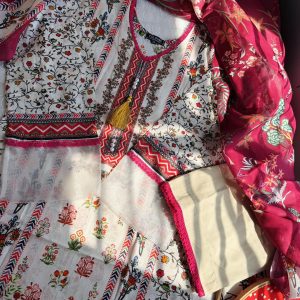 Fuchsia floral 3 pc