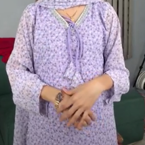 Cream roses kurti
