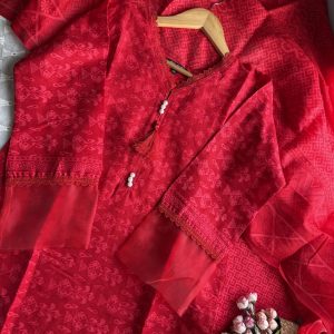 red cotton 3 pc