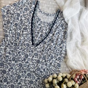 Indigo petals kurti