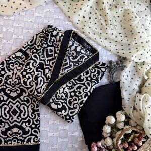 black & cream co-ords