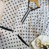 white polka kurti