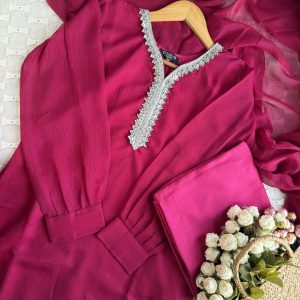 hot pink elegant 3 pc