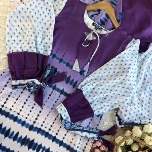 violet batik kurti