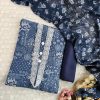 blue white print
