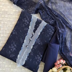 Dark navy flora