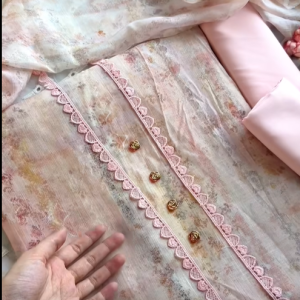 soft pink georgette
