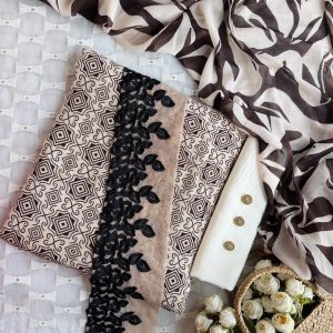 cream black nakshi