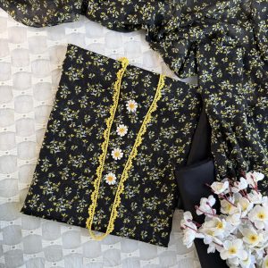 Black Floral 4-Piece