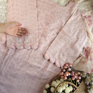 light pink chikankari kurti