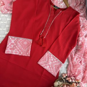 Red ethnic kurti