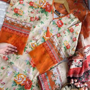orangey flora 3pc