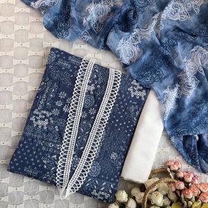 blue white batik
